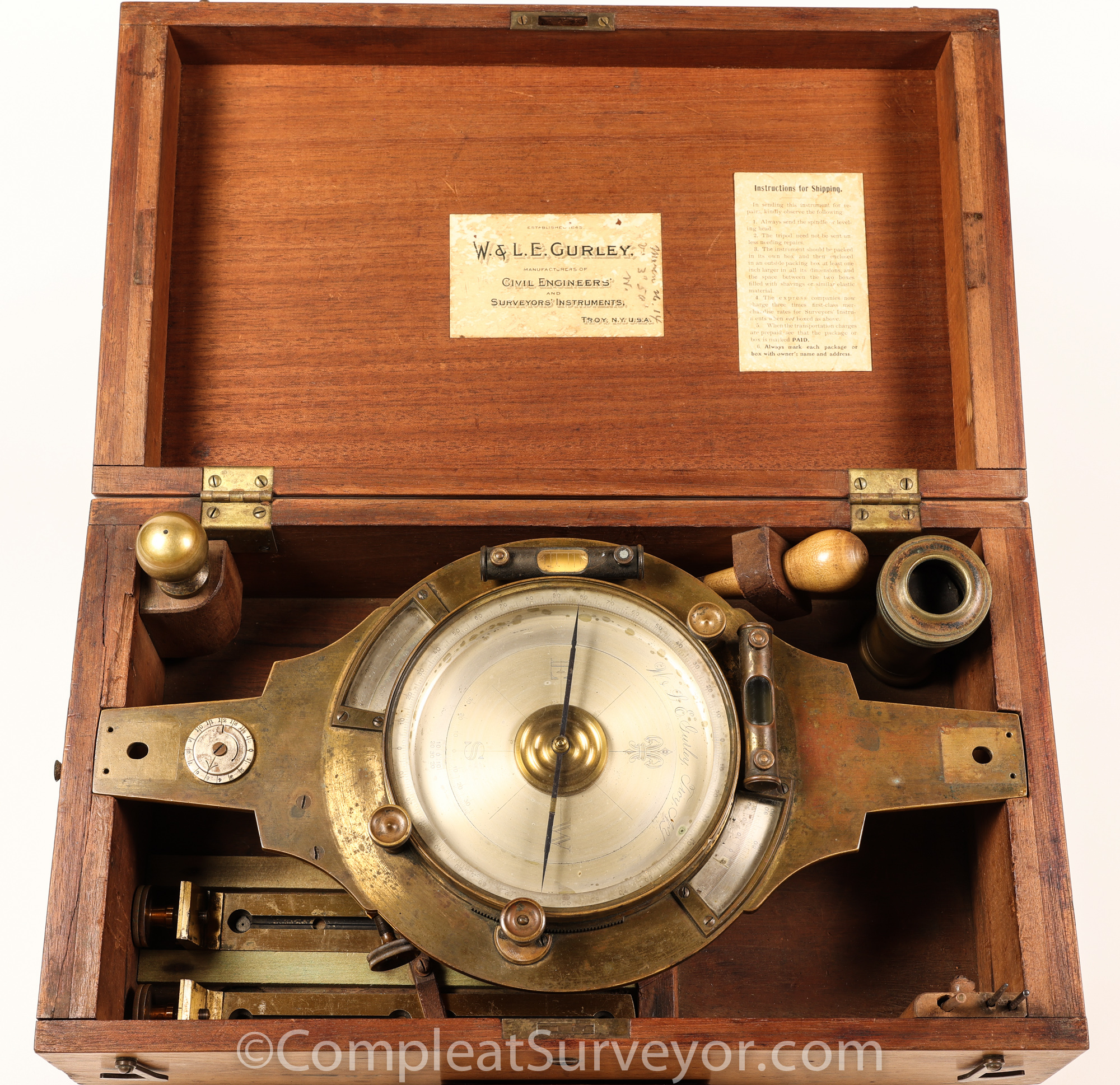 Gurley Railroad Compass c1900